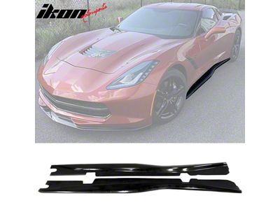 Z07 Style Side Skirts; Unpainted (14-19 Corvette C7)