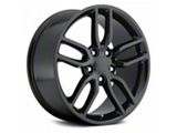 C7 Z51 Replica Gloss Black Wheel; Front Only; 18x8.5; 56mm Offset (05-13 Corvette C6 Base)