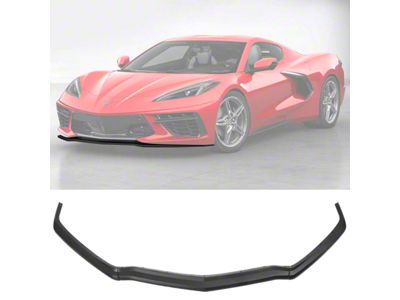 Z51 Style Chin Spoiler; Textured Black (20-25 Corvette C8)