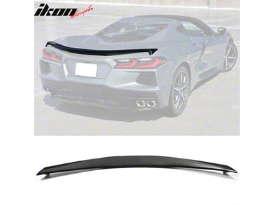 Z51 Style Low Profile Rear Spoiler; Gloss Black (20-25 Corvette C8 Stingray)