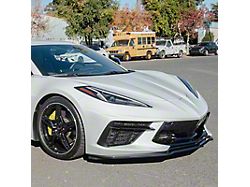 Z51 Style Performance Front Splitter Lip; Matte Black (20-26 Corvette C8)