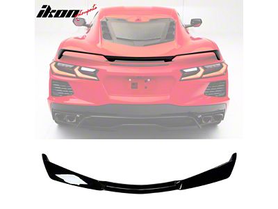 Z51 Style Rear Spoiler; Gloss Black (20-25 Corvette C8 Stingray)