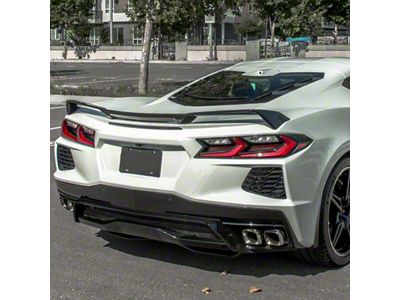 Z51 Style Wickerbill Rear Trunk Spoiler; Unpainted (20-24 Corvette C8)