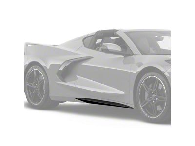 Z51 Style Side Skirts; Textured Black (20-25 Corvette C8)