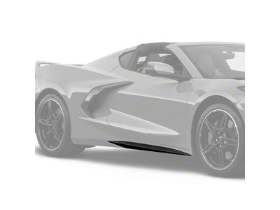 Z51 Style Side Skirts; Textured Black (20-24 Corvette C8)