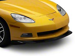 ZR1 Conversion Package Extended Front Splitter; Hydro-Dipped Carbon (05-13 Corvette C6 Base)