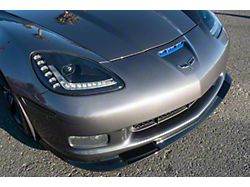 ZR1 Conversion Package Front Splitter; Gloss Black (06-13 Corvette C6 Grand Sport, ZR1)