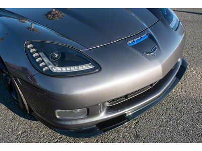 ZR1 Conversion Package Front Splitter; Gloss Black (06-13 Corvette C6 Grand Sport, ZR1)