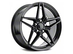 C7 ZR1 Replica Carbon Black Wheel; Rear Only; 19x10; 79mm Offset (05-13 Corvette C6 Base)