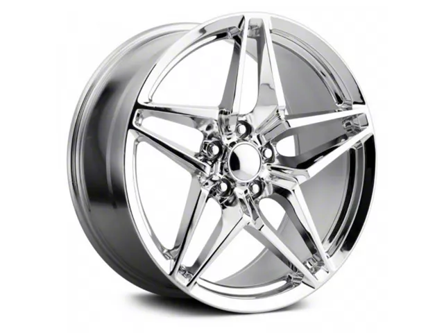 C7 ZR1 Replica Chrome Wheel; Rear Only; 19x10 (05-13 Corvette C6 Base)