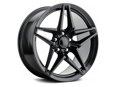 C7 ZR1 Replica Satin Black Wheel; Rear Only; 19x10; 79mm Offset (05-13 Corvette C6 Base)
