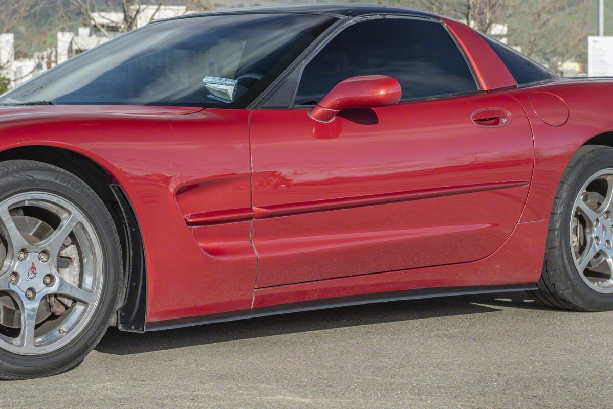 Corvette ZR1 Side Skirt Rocker Panels; Gloss Black (97-04