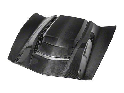 ZR1 Style Cowl Vented Extractor Hood; Carbon Fiber (14-19 Corvette C7)