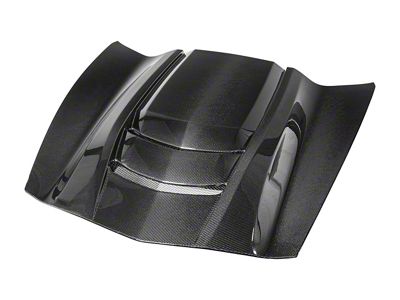 ZR1 Style Cowl Vented Extractor Hood; Carbon Fiber (14-19 Corvette C7)