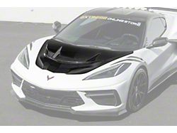 ZR1 Style Vented Extractor Hood; Double-Sided Carbon Fiber (20-26 Corvette C8)
