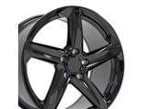 CV02C Gloss Black Wheel; Rear Only; 19x10; 79mm Offset (05-13 Corvette C6 Base)