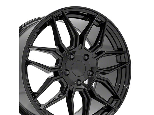 CV03C Gloss Black Wheel; Rear Only; 19x10 (05-13 Corvette C6 Base)