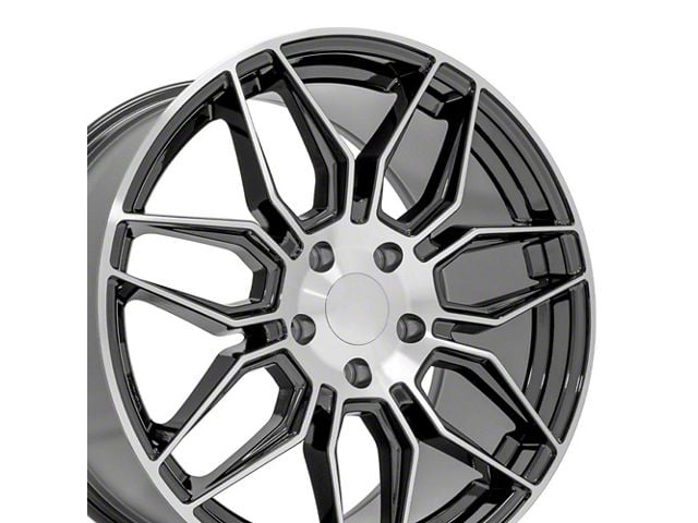 CV03C Gunmetal Machined Wheel; Rear Only; 19x10 (05-13 Corvette C6 Base)