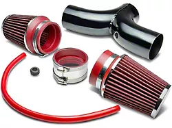 Aluminum Short Ram Intake with Red Filter and Heat Shield (02-04 Corvette C5)