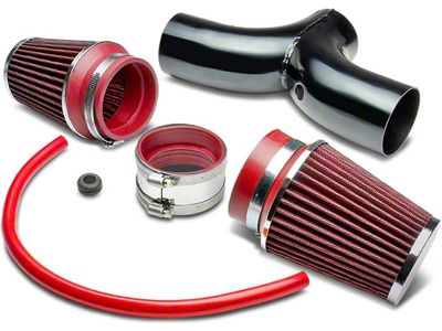 Aluminum Short Ram Intake with Red Filter and Heat Shield (02-04 Corvette C5)