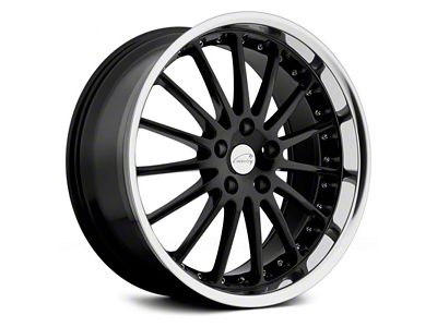 Coventry Wheels Whitley Gloss Black with Mirror Cut Lip Wheel; 18x9.5; 25mm Offset (21-25 Mustang Mach-E, Excluding GT)