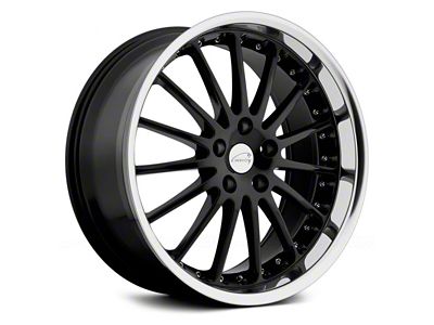 Coventry Wheels Whitley Gloss Black with Mirror Cut Lip Wheel; 18x9.5 (21-24 Mustang Mach-E, Excluding GT)