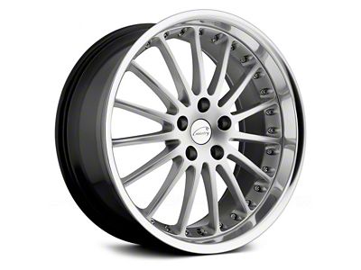 Coventry Wheels Whitley Hyper Silver with Mirror Cut Lip Wheel; Rear Only; 20x10; 45mm Offset (21-25 Mustang Mach-E)