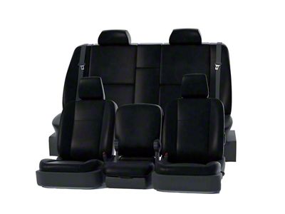 Covercraft Precision Fit Seat Covers Leatherette Custom Front Row Seat Covers; Black (93-02 Camaro)