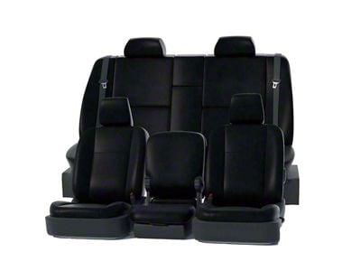 Covercraft Precision Fit Seat Covers Leatherette Custom Second Row Seat Cover; Black (94-02 Camaro)