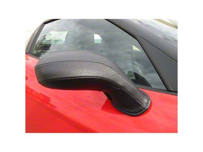 Covercraft Colgan Custom Mirror Bra; Carbon Fiber (08-23 Challenger, Excluding Widebody)