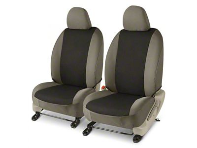 Covercraft Precision Fit Seat Covers Endura Custom Front Row Seat Covers; Black/Charcoal (15-23 Challenger)