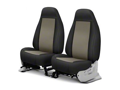 Covercraft Precision Fit Seat Covers Endura Custom Front Row Seat Covers; Charcoal/Black (11-14 Challenger R/T; 12-14 Challenger SXT)