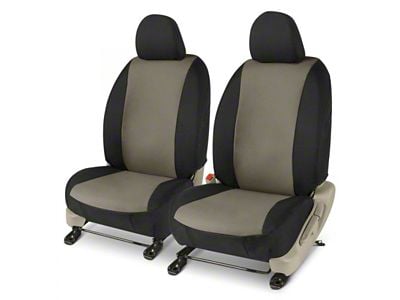 Covercraft Precision Fit Seat Covers Endura Custom Front Row Seat Covers; Charcoal/Black (15-23 Challenger)