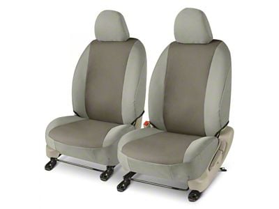 Covercraft Precision Fit Seat Covers Endura Custom Front Row Seat Covers; Charcoal/Silver (15-23 Challenger)
