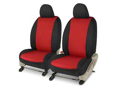 Covercraft Precision Fit Seat Covers Endura Custom Front Row Seat Covers; Red/Black (15-23 Challenger)