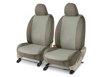 Covercraft Precision Fit Seat Covers Endura Custom Front Row Seat Covers; Silver/Charcoal (15-23 Challenger)