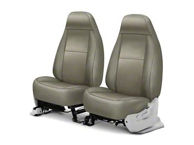 Covercraft Precision Fit Seat Covers Leatherette Custom Front Row Seat Covers; Light Gray (11-14 Challenger R/T; 12-14 Challenger SXT)