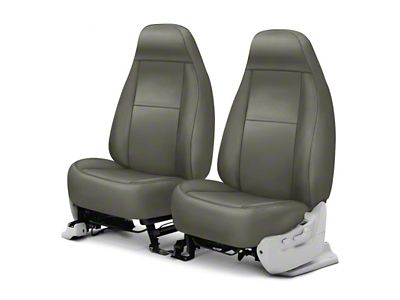 Covercraft Precision Fit Seat Covers Leatherette Custom Front Row Seat Covers; Medium Gray (11-14 Challenger R/T; 12-14 Challenger SXT)