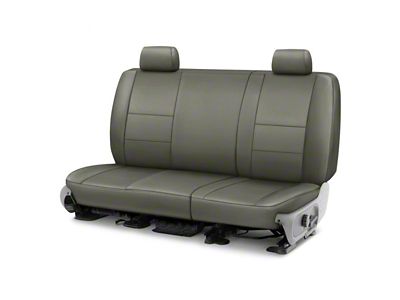 Covercraft Precision Fit Seat Covers Leatherette Custom Second Row Seat Cover; Medium Gray (15-23 Challenger)