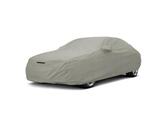 Covercraft Custom Car Covers 3-Layer Moderate Climate Car Cover; Gray (20-24 Corvette C8 w/o Spoiler)