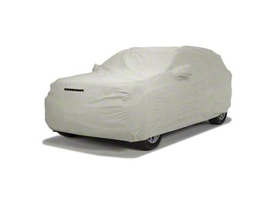 Covercraft Custom Car Covers 3-Layer Moderate Climate Car Cover; Gray (20-25 Corvette C8 w/o Low Spoiler)