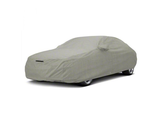 Covercraft Custom Car Covers 3-Layer Moderate Climate Car Cover; Gray (20-24 Corvette C8 w/ High Wing)