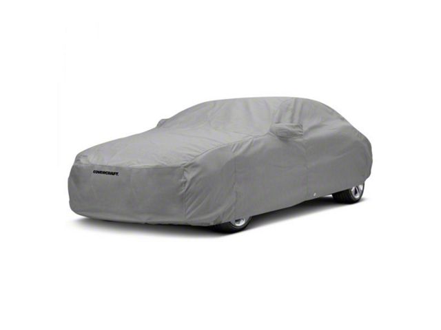 Covercraft Custom Car Covers 5-Layer Softback All Climate Car Cover; Gray (20-24 Corvette C8 w/ High Wing)