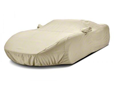 Covercraft Custom Car Covers Flannel Car Cover; Tan (20-24 Corvette C8 w/ High Wing)