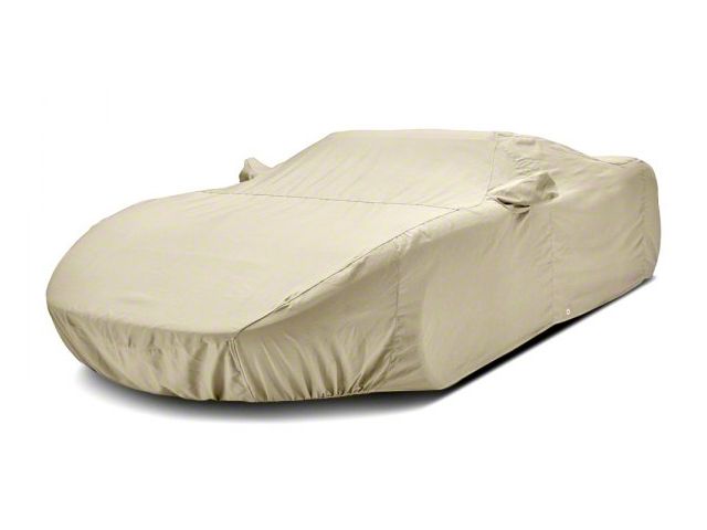 Covercraft Custom Car Covers Flannel Car Cover; Tan (20-24 Corvette C8 w/ High Wing)
