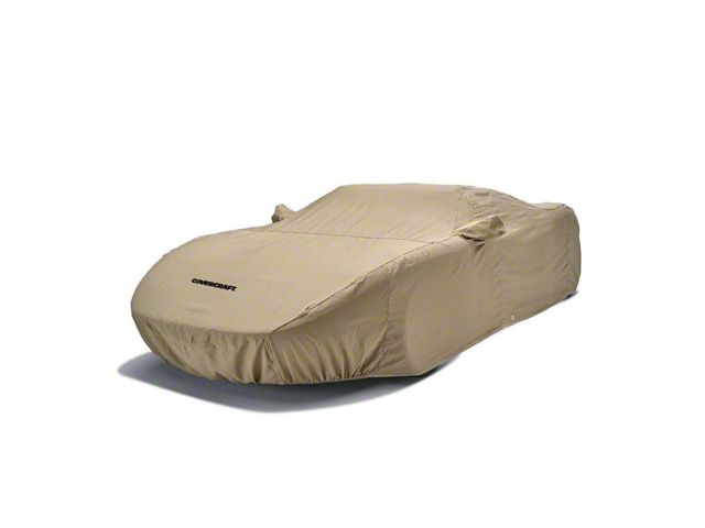 Covercraft Custom Car Covers Flannel Car Cover; Tan (23-24 Corvette C8 Z06 w/ Z07 Performance Package)