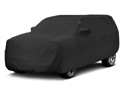 Covercraft Custom Car Covers Form-Fit Car Cover; Black (20-24 Corvette C8 w/o Low Spoiler)