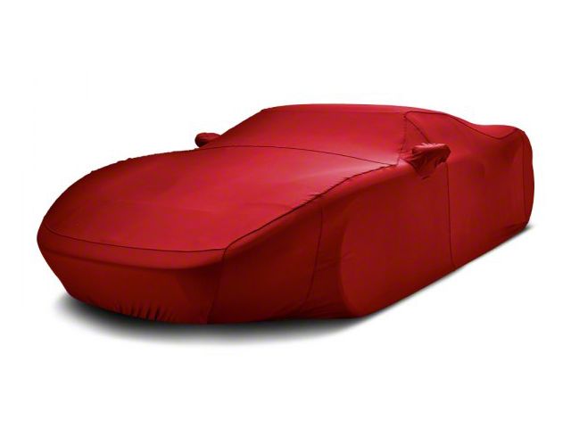 Covercraft Custom Car Covers Form-Fit Car Cover; Bright Red (20-23 Corvette C8 w/ High Wing)
