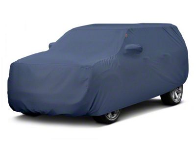 Covercraft Custom Car Covers Form-Fit Car Cover; Metallic Dark Blue (20-24 Corvette C8 w/o Low Spoiler)