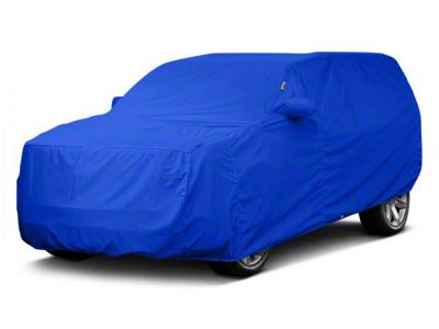 Covercraft Custom Car Covers WeatherShield HP Car Cover; Bright Blue (20-24 Corvette C8 w/o Low Spoiler)